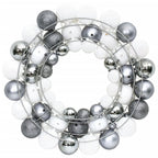 VidaXL Kerstkrans 45 cm polystyreen wit en grijs
