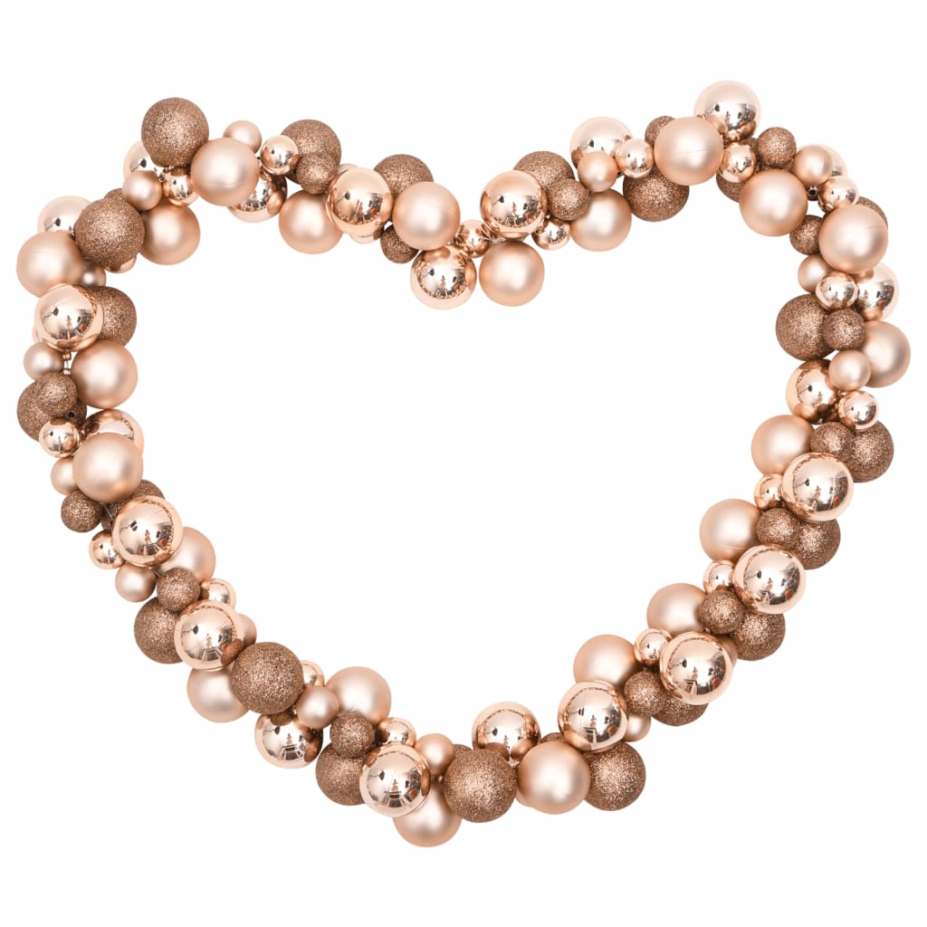 VidaXL Kerstslinger ballen 175 cm polystyreen roségoudkleurig