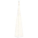 VidaXL Kerstverlichtingskegel met 30 warmwitte LED's 60 cm acryl