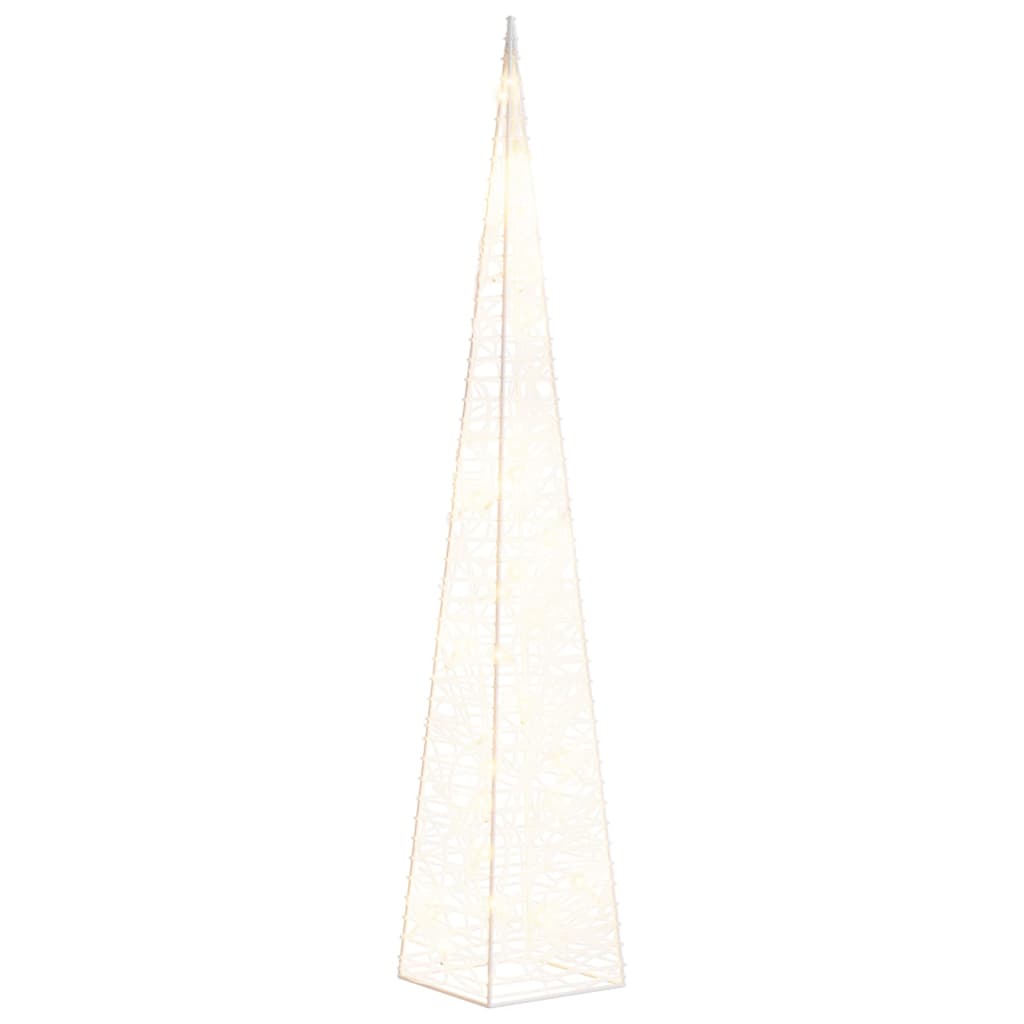 VidaXL Kerstverlichtingskegel met 30 warmwitte LED's 60 cm acryl