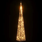 VidaXL Kerstverlichtingskegel met 30 warmwitte LED's 60 cm acryl