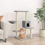 Vidaxl kattenmeubel met sisal krabpalen 95 cm lichtgrijs