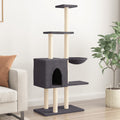 Vidaxl kattenmeubel met sisal krabpalen 145 cm donkergrijs