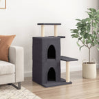 Vidaxl kattenmeubel met sisal krabpalen 97 cm donkergrijs
