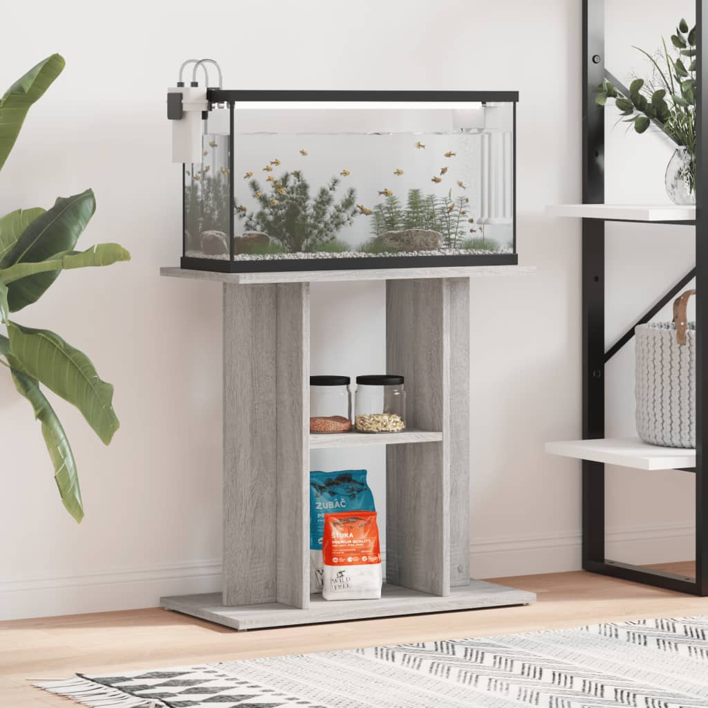 Vidaxl aquariumstandaard sonoma grijs 60x30x60 cm bewerkt hout