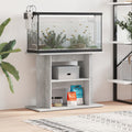 Vidaxl aquariumstandaard betongrijs 80x35x60 cm bewerkt hout