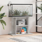 Vidaxl aquariumstandaard betongrijs 80x35x60 cm bewerkt hout