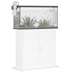 Vidaxl aquariumstandaard 81x36x73 cm bewerkt hout hoogglans wit