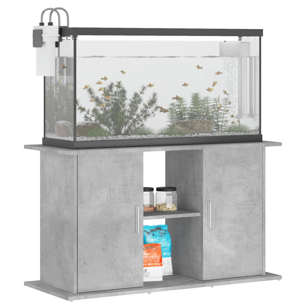 Vidaxl aquariumstandaard betongrijs 101x41x58 cm bewerkt hout