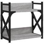 Vidaxl printerstandaard 2-laags 40x20x40 cm bewerkt hout grijs sonoma