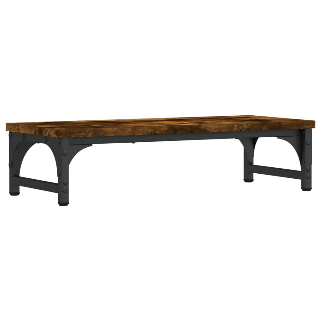 Vidaxl monitorstandaard 55x23x14 cm bewerkt hout gerookt eikenkleurig