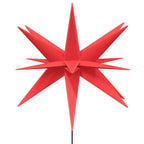 Vidaxl kerstlampen met grondpin en led's 3 st 35 cm rood
