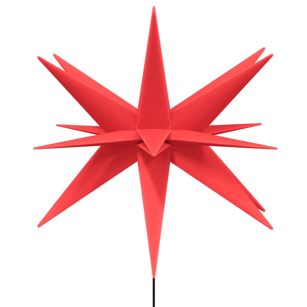 Vidaxl kerstlampen met grondpin en led's 3 st 35 cm rood