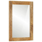 Vidaxl badkamerspiegel 50x70x2,5 cm massief mangohout en glas