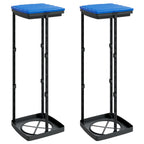 Vidaxl vuilniszakhouders 2 st 120 l pp zwart en blauw