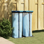 Vidaxl vuilniszakhouders 2 st 120 l pp zwart en blauw