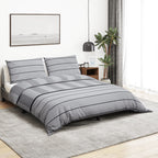Vidaxl dekbedovertrekset 200x220 cm katoen grijs