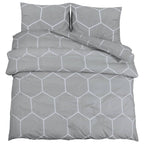 Vidaxl dekbedovertrekset 200x220 cm katoen grijs