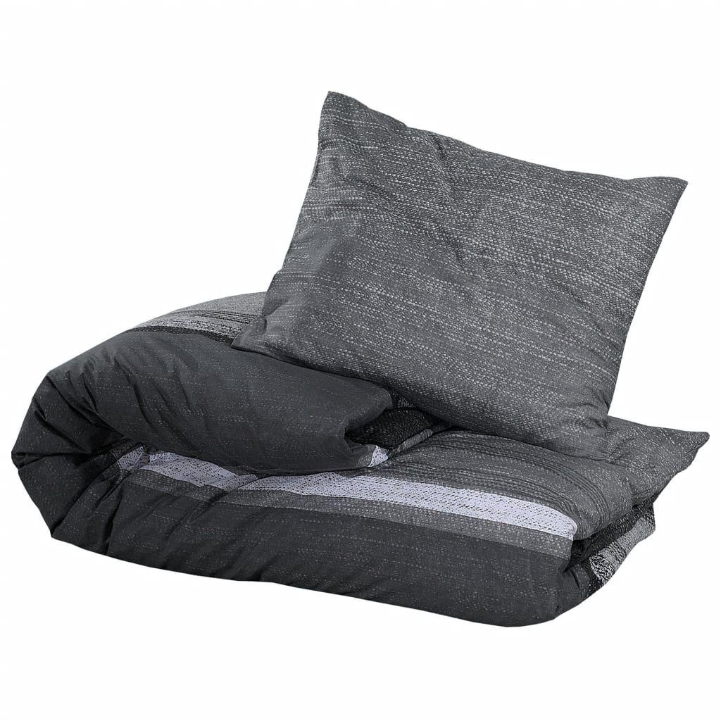 Vidaxl dekbedovertrekset 200x220 cm katoen donkergrijs