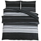 Vidaxl dekbedovertrekset 155x220 cm katoen zwart en wit