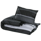 Vidaxl dekbedovertrekset 155x220 cm katoen zwart en wit