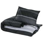 Vidaxl dekbedovertrekset 200x220 cm katoen zwart en wit