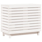 Vidaxl wasmand 88,5x44x76 cm massief grenenhout wit