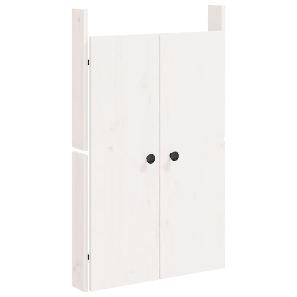Vidaxl kastdeurtjes voor buitenkeuken meppel 2 st 50x9x82 cm grenenhout wit