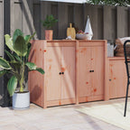 Vidaxl kastdeurtjes voor buitenkeuken meppel 2 st 50x9x82 cm douglashout