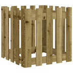 Vidaxl plantenbak met hekontwerp 50x50x50 cm geïmpregneerd grenenhout