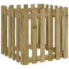Vidaxl plantenbak met hekontwerp 60x60x60 cm geïmpregneerd grenenhout