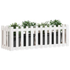 Vidaxl plantenbak verhoogd hekontwerp 150x50x50 cm grenenhout wit