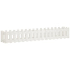 Vidaxl plantenbak verhoogd hekontwerp 200x30x30 cm grenenhout wit