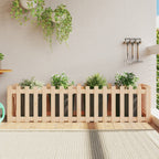 Vidaxl plantenbak verhoogd met hekontwerp 200x50x50 cm grenenhout