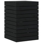 Vidaxl wasmand 44x44x66 cm massief grenenhout zwart
