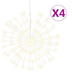 Vidaxl kerstverlichting vuurwerk 4 st 140 warmwitte led's 17 cm