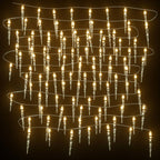 Vidaxl kerst ijspegellamp 100 led's warm wit 10 m acryl pvc