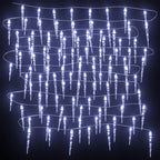 Vidaxl kerst ijspegellamp 200 led's koud wit 20 m acryl pvc