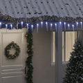 Vidaxl kerst ijspegellamp 200 led's koud wit 20 m acryl pvc