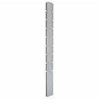 VidaXL Schuttingpalen 10 st 220 cm gegalvaniseerd staal zilverkleurig