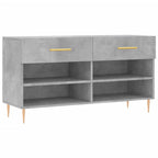 Vidaxl schoenenbank 102x35x55 cm bewerkt hout betongrijs