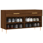 Vidaxl schoenenbank 102x35x55 cm bewerkt hout sonoma eikenkleurig