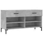 Vidaxl schoenenbank 102x35x55 cm bewerkt hout betongrijs