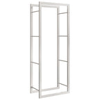 Vidaxl haardhoutrek 50x28x132 cm roestvrij staal