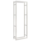 VidaXL Haardhoutrek 80x28x222 cm roestvrij staal