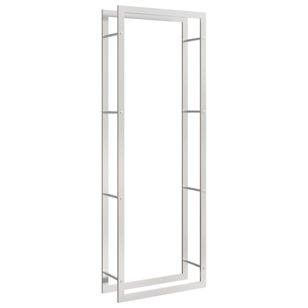 VidaXL Haardhoutrek 80x28x222 cm roestvrij staal