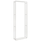 Vidaxl haardhoutrek 110x28x312 cm roestvrij staal