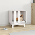VidaXL Hondenhok 50x40x52 cm massief grenenhout wit