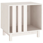 Vidaxl hondenhok 60x45x57 cm massief grenenhout wit