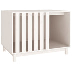 Vidaxl hondenhok 100x70x72 cm massief grenenhout wit
